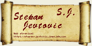 Stepan Jevtović vizit kartica